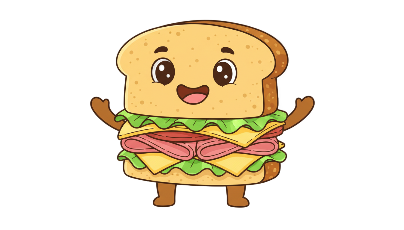 sandwich animado png PNG transparent background
