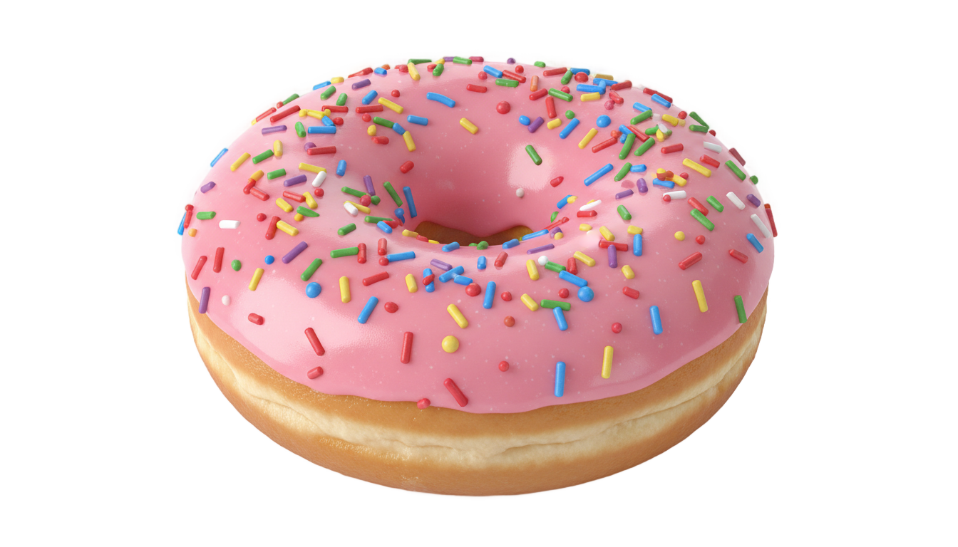 strawberry donut png PNG transparent background