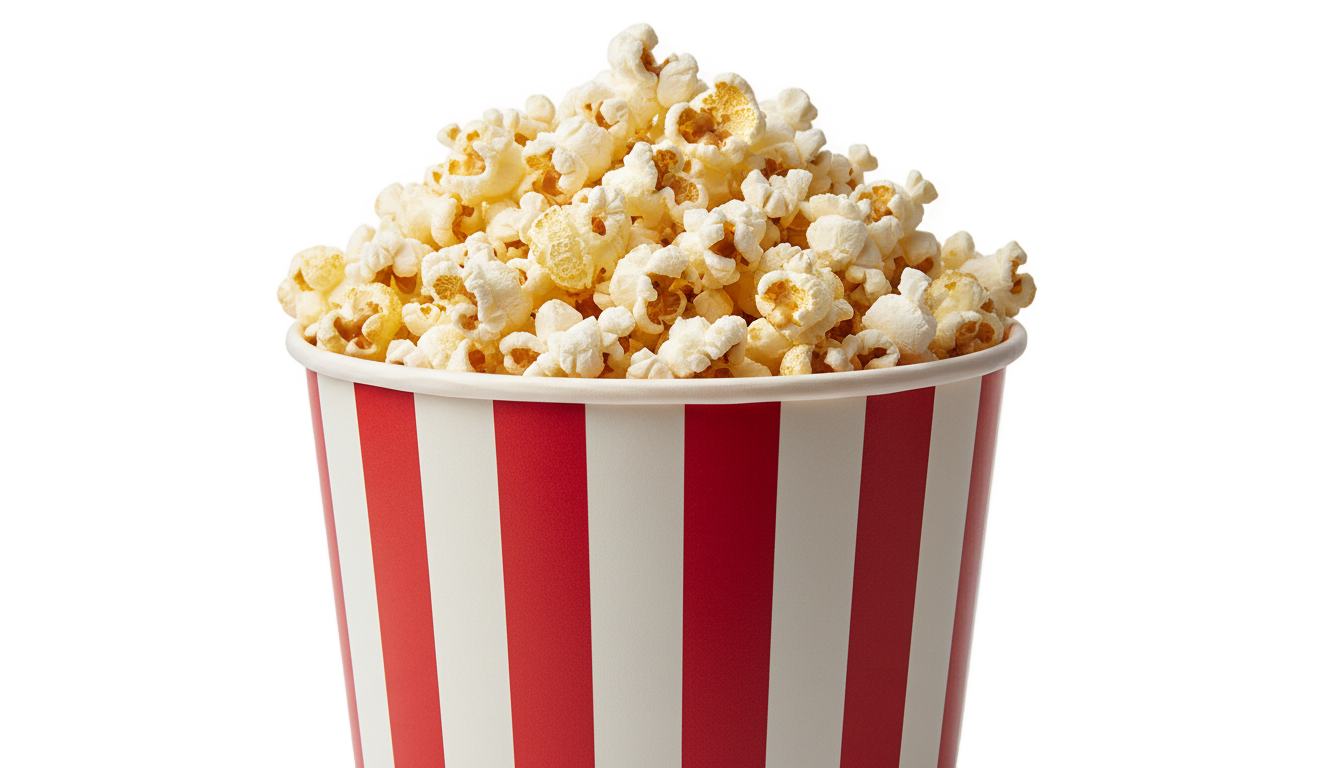 3d popcorn png PNG transparent background