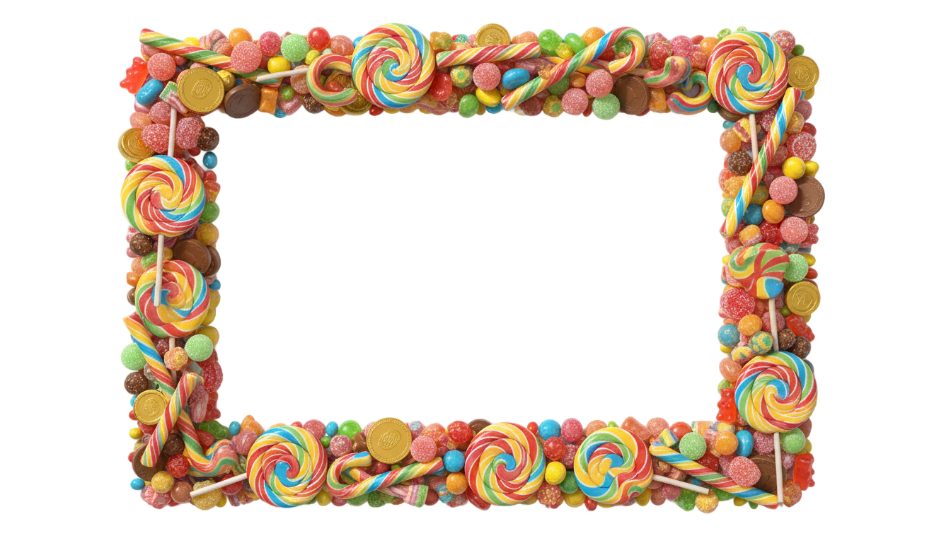 candy frame png PNG transparent background