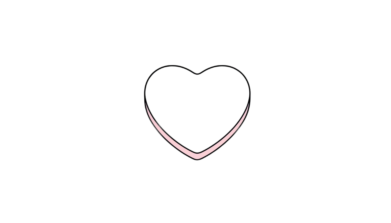candy heart outline png PNG transparent background