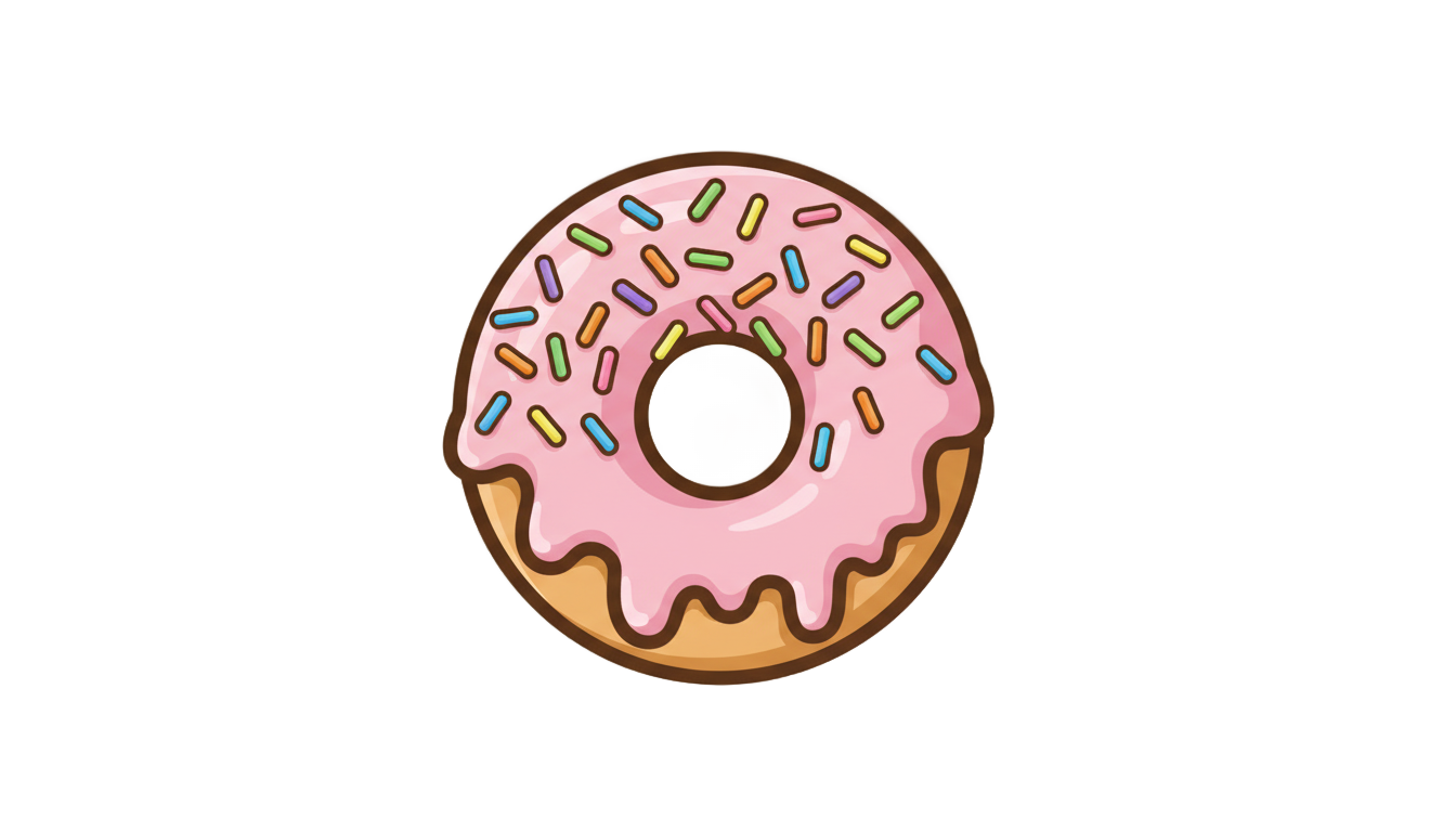 donut logo png PNG transparent background