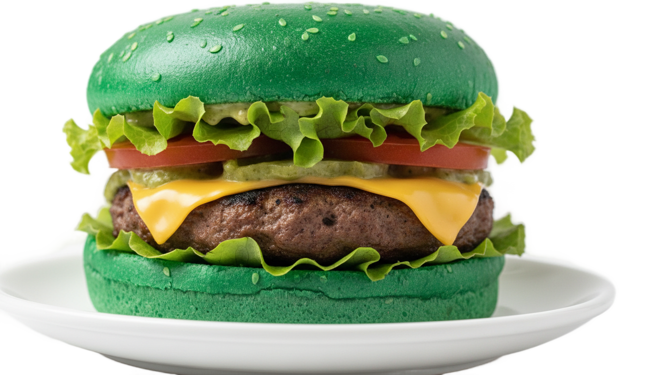 green burger png PNG transparent background