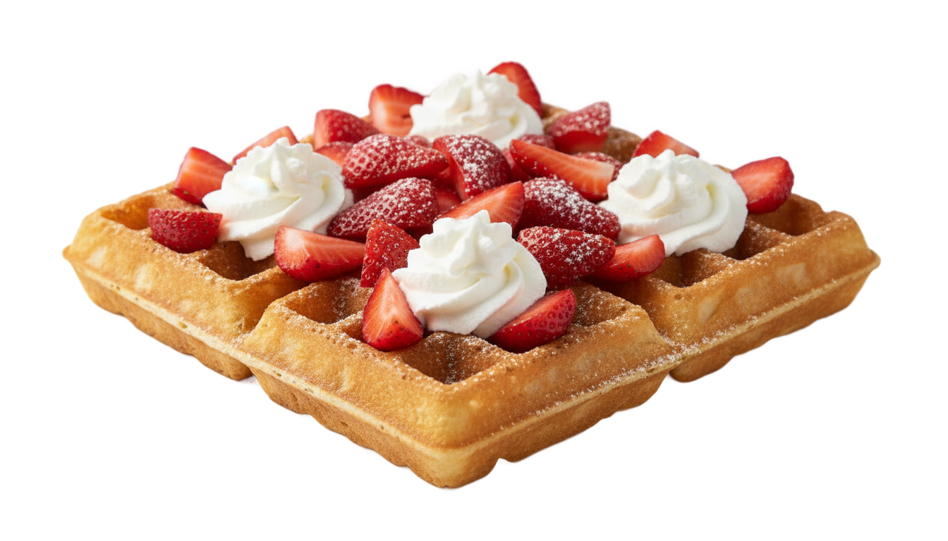 strawberry waffle png PNG transparent background