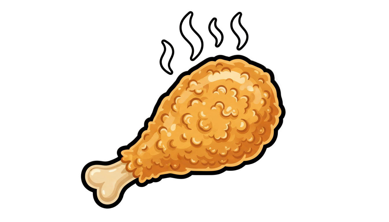 fried chicken emoji png PNG transparent background