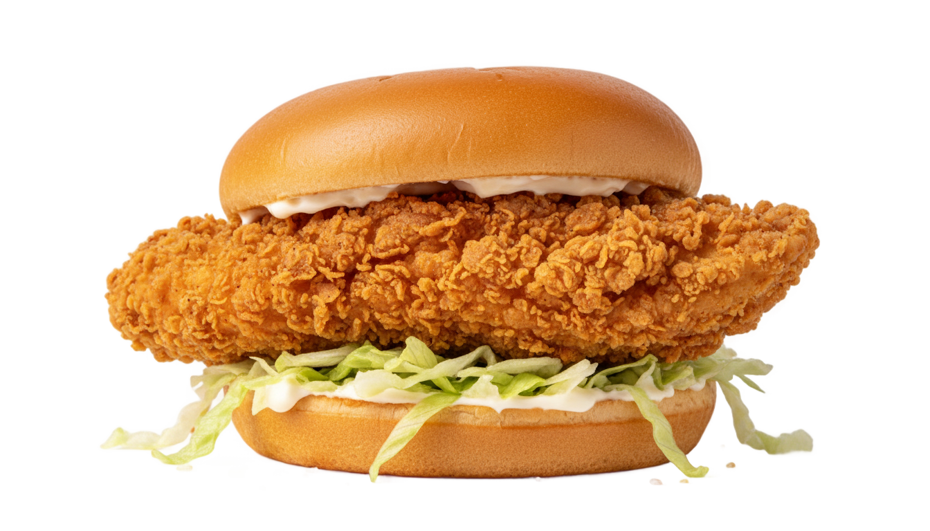 crispy chicken sandwich png PNG transparent background