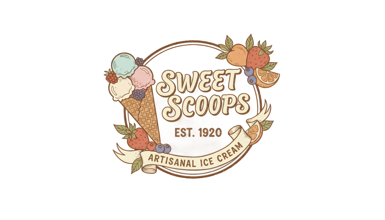 natural ice cream logo png PNG transparent background