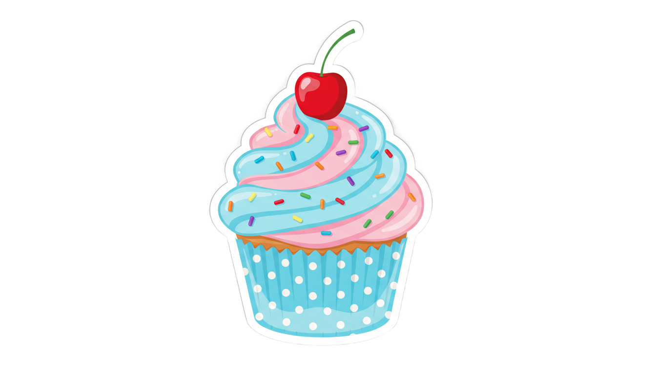 cupcake sticker png PNG transparent background