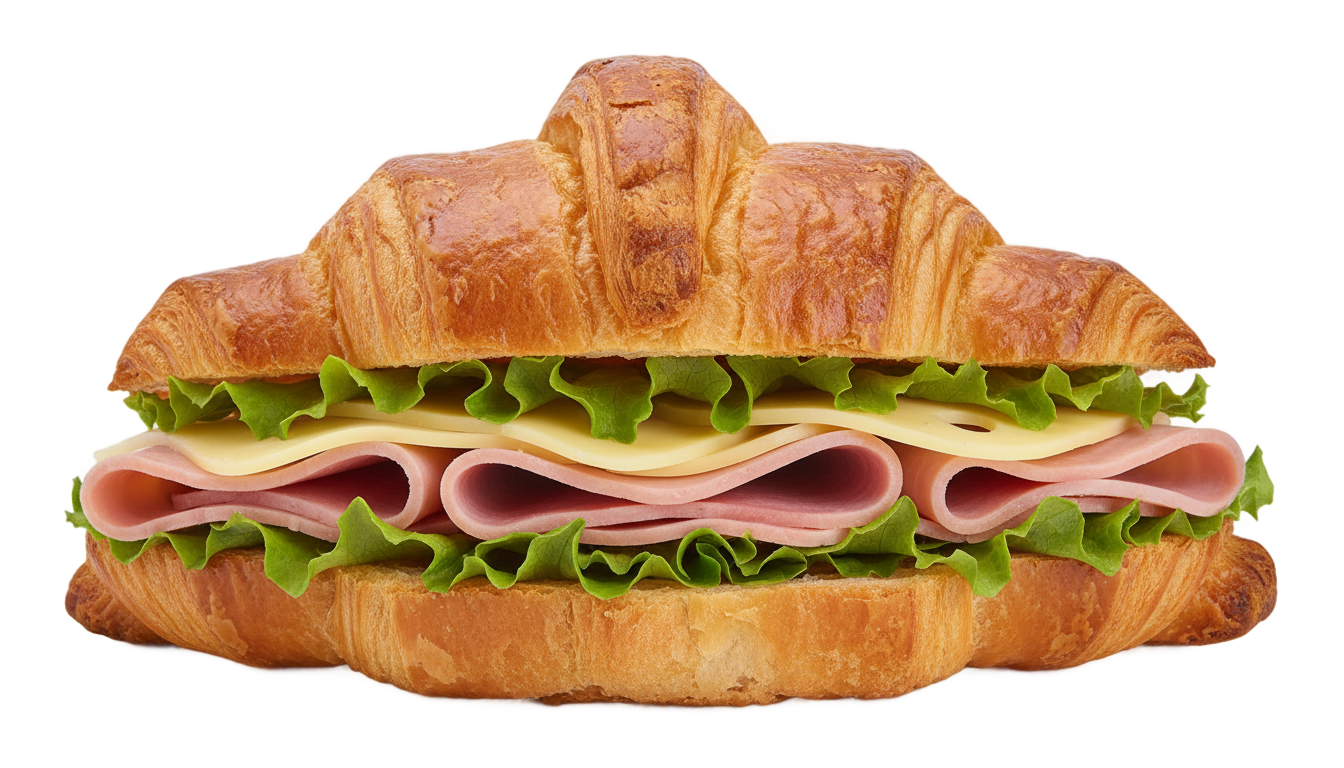 croissant sandwich png PNG transparent background