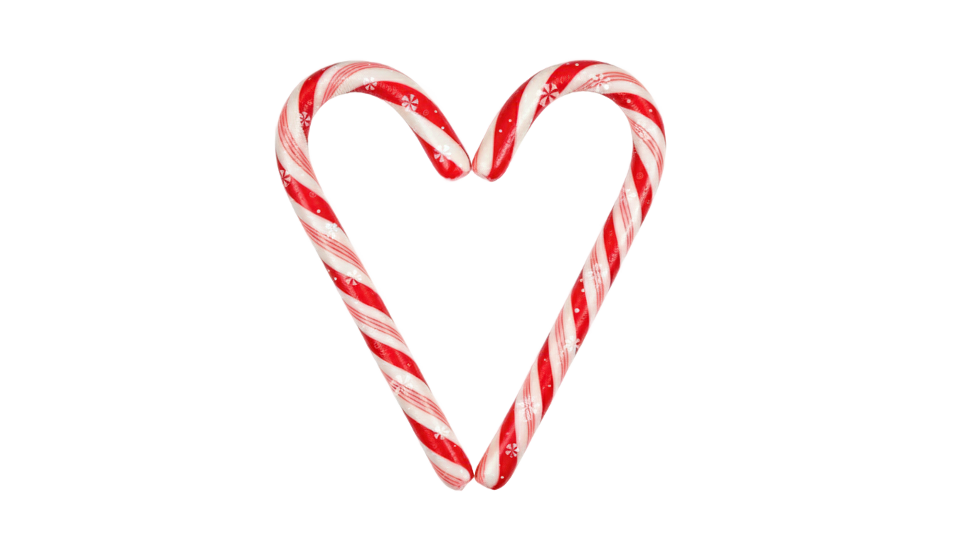 candy cane heart png PNG transparent background
