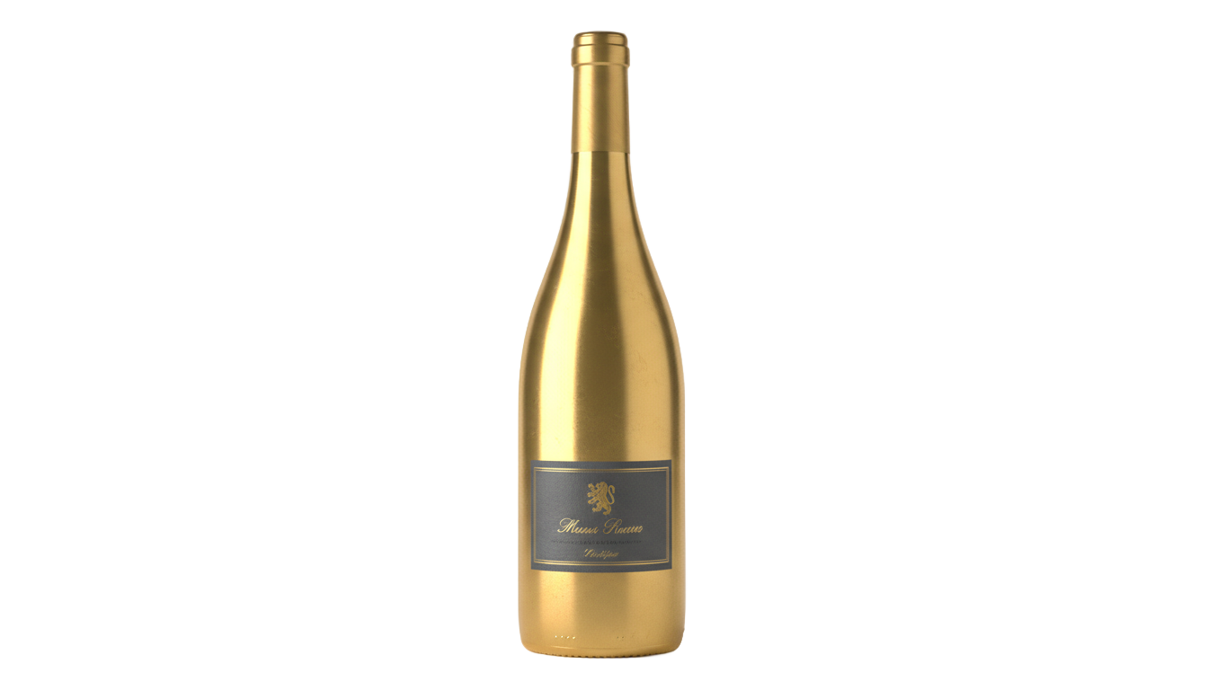 gold wine bottle png PNG transparent background