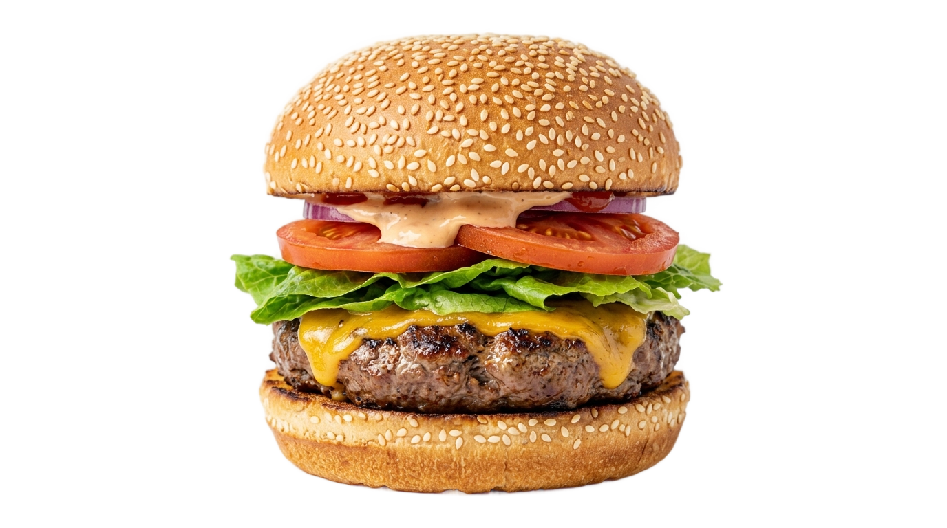 delicious burger png PNG transparent background