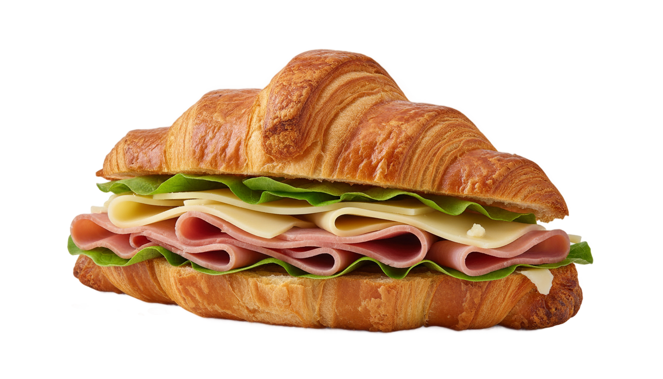 croissant sandwich png PNG transparent background