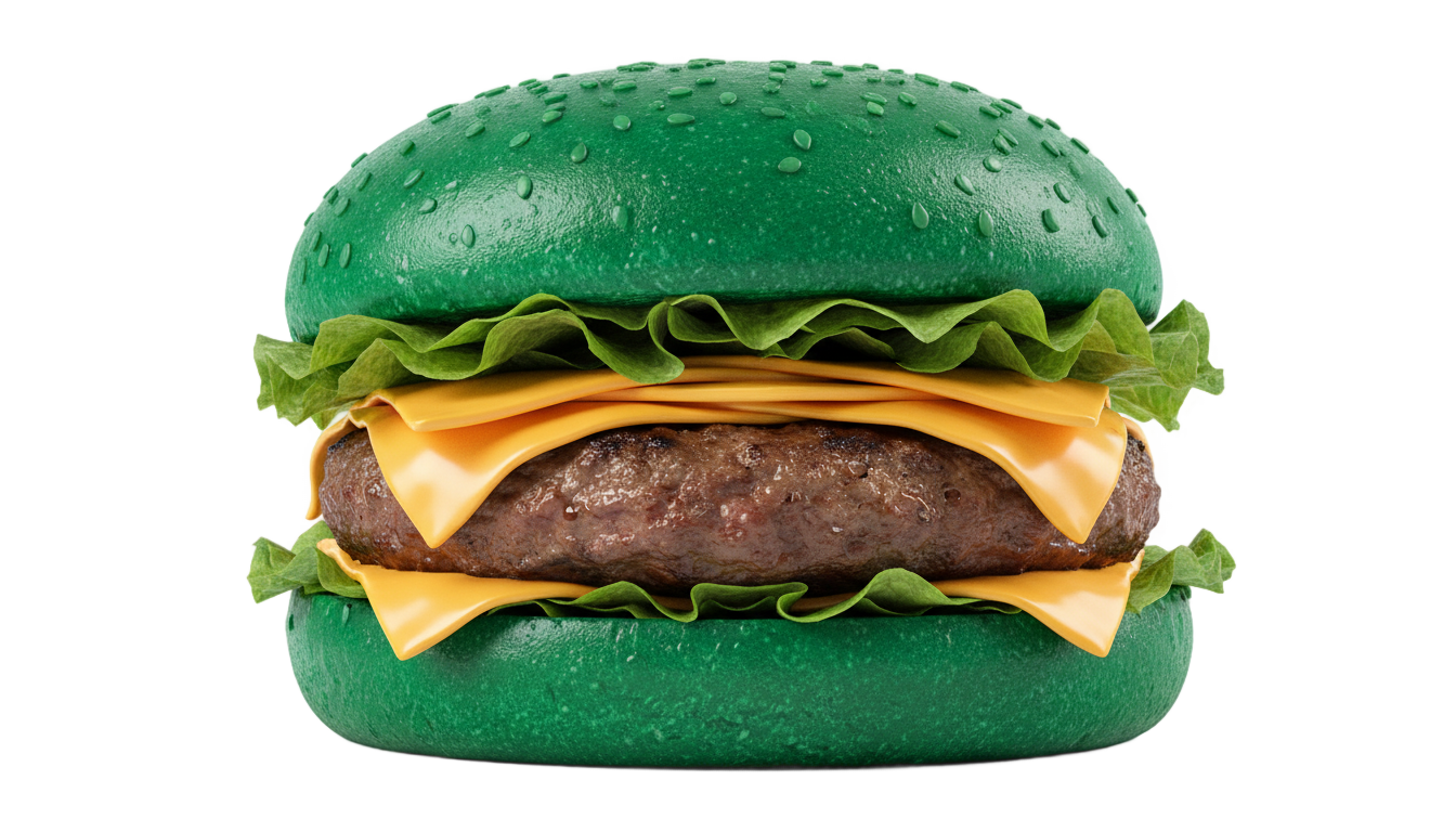 green burger png PNG transparent background