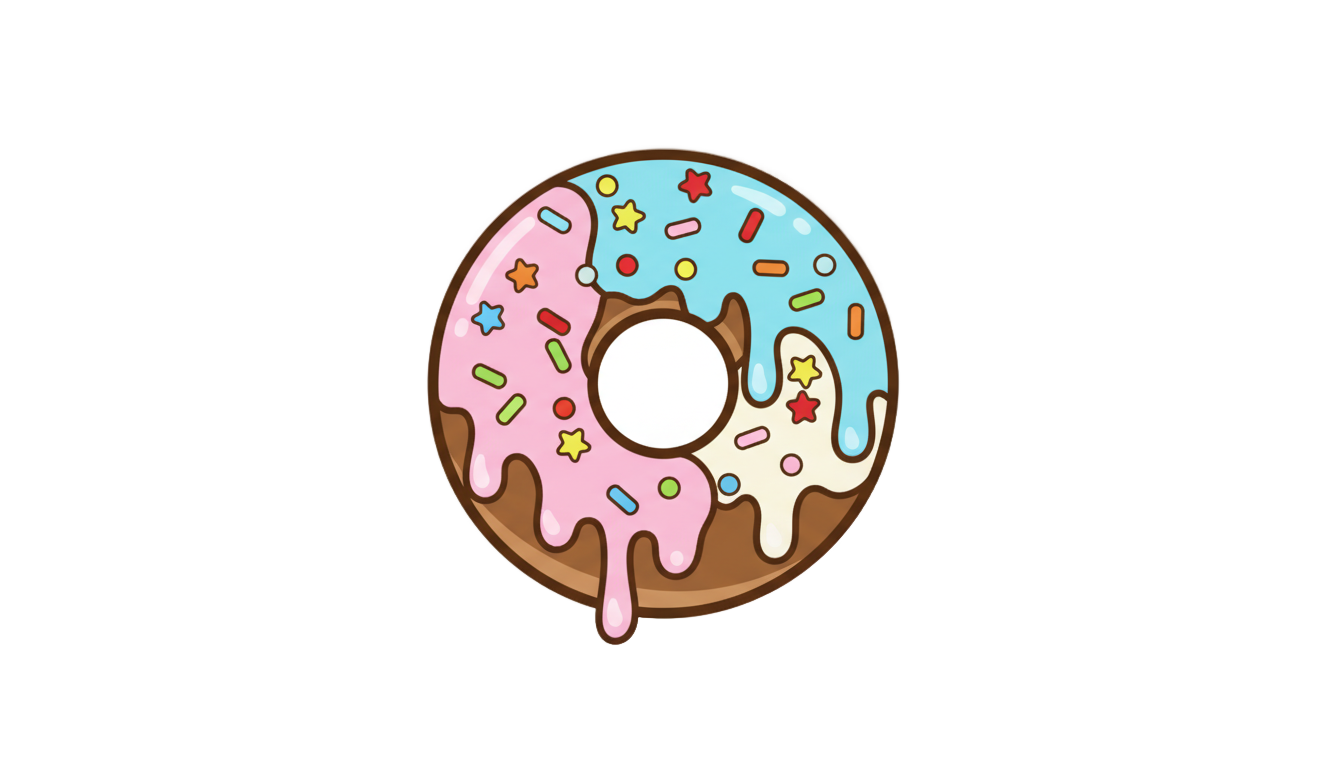 donut logo png PNG transparent background