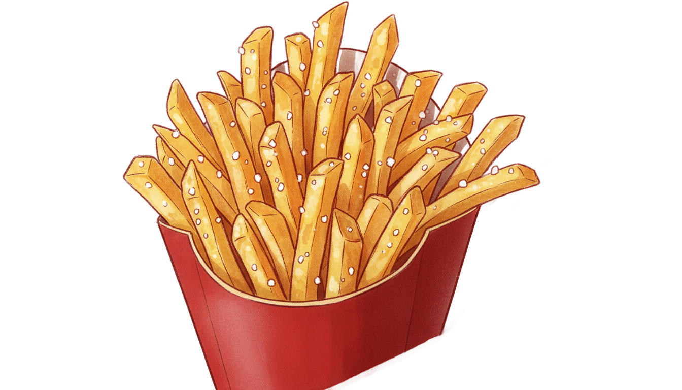 french fries illustration png PNG transparent background