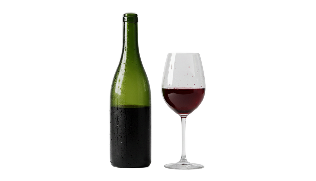 wine bottle and glass png PNG transparent background