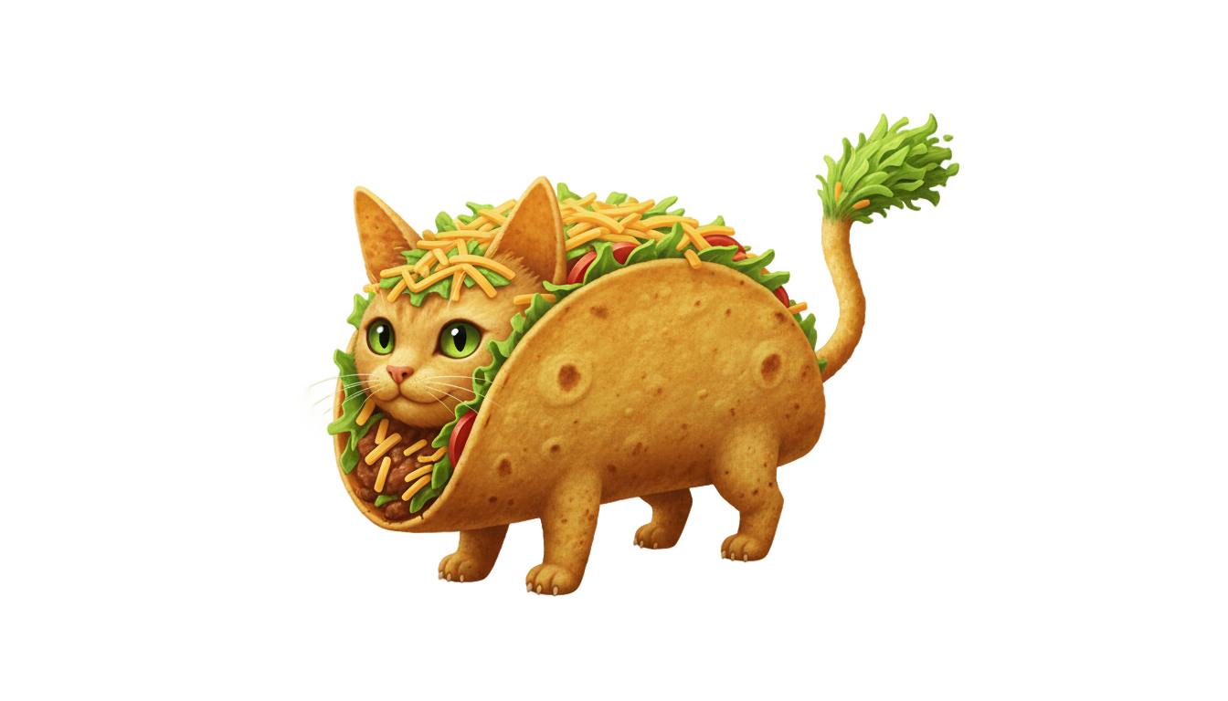 taco cat png PNG transparent background