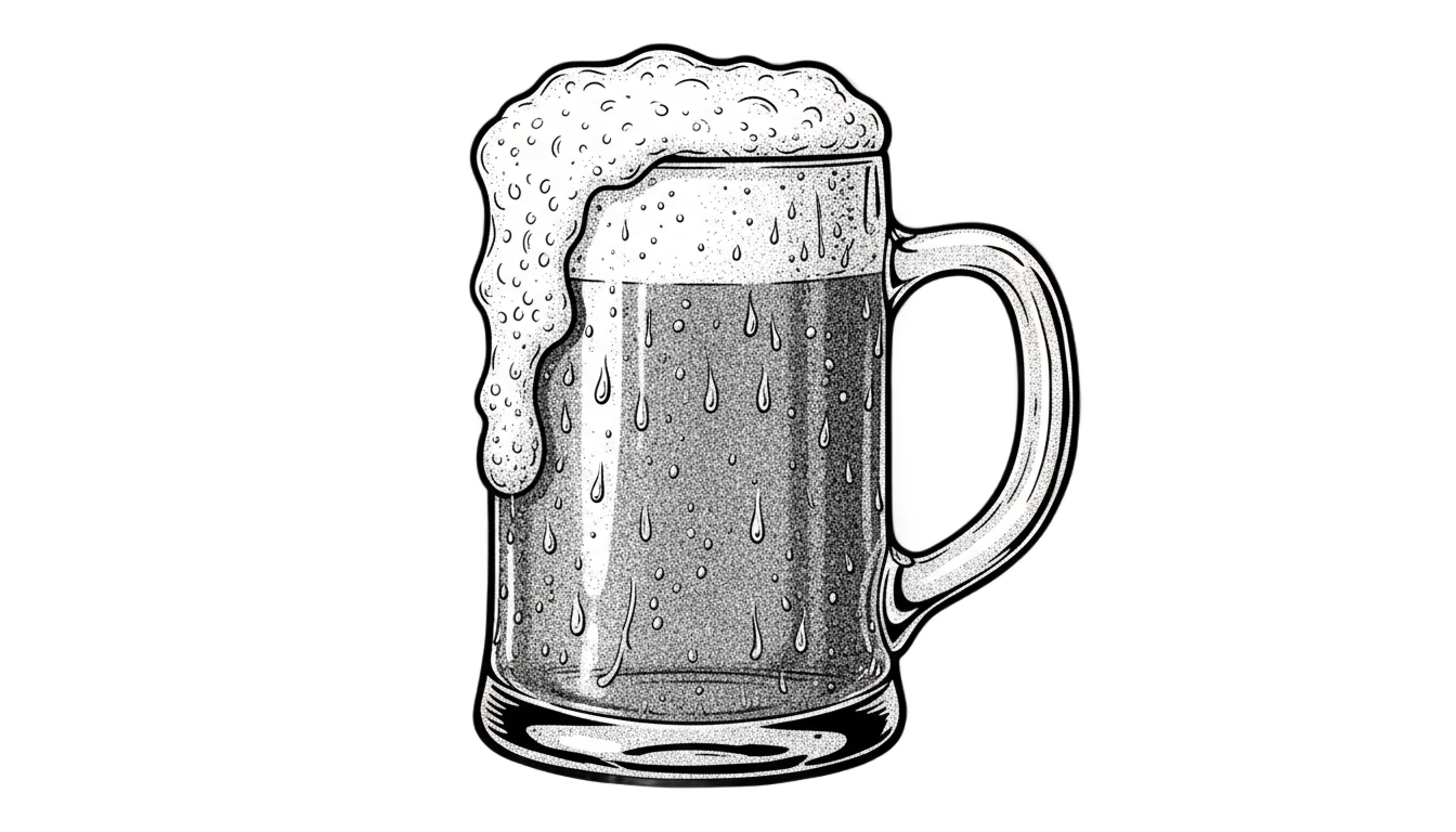 beer mug png black and white PNG transparent background