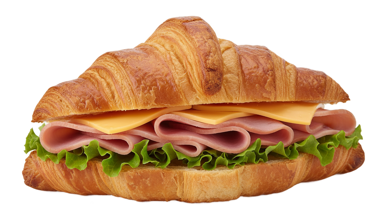 croissant sandwich png PNG transparent background