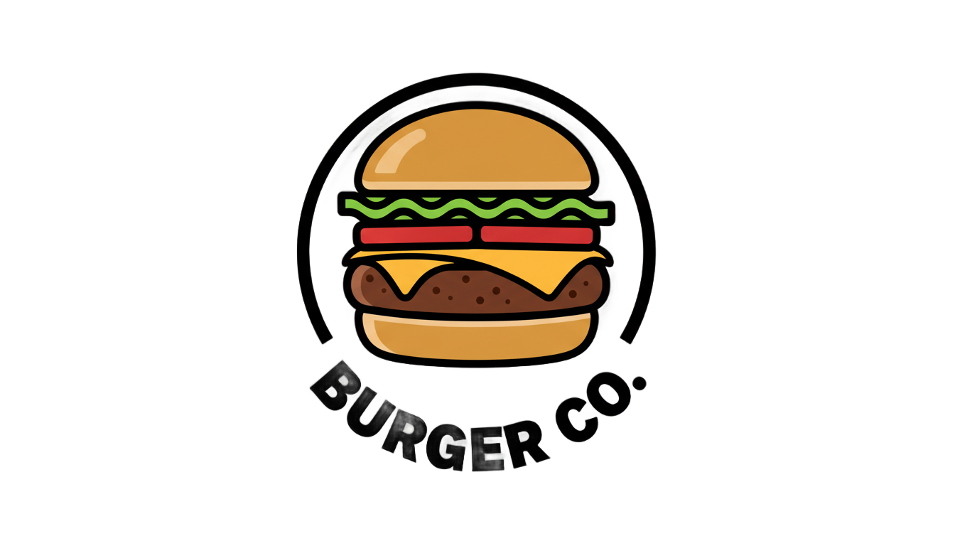 burger company logo png PNG transparent background