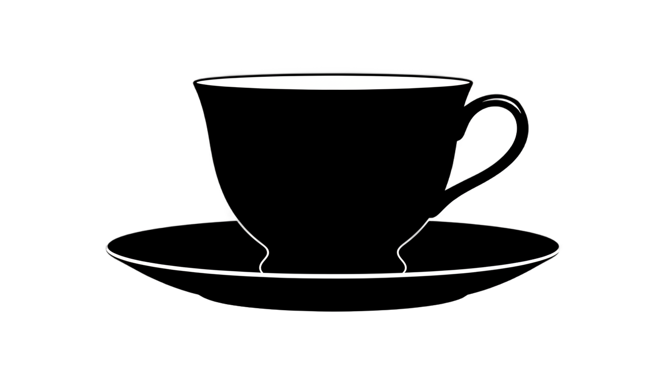 tea cup silhouette png PNG transparent background