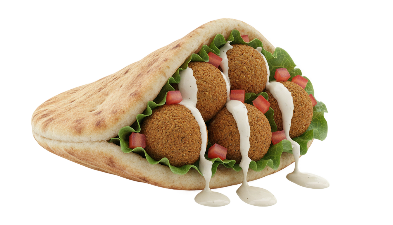 falafel sandwich png PNG transparent background
