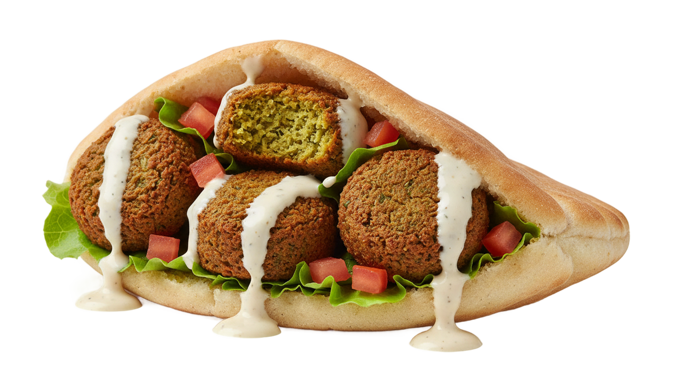 falafel sandwich png PNG transparent background