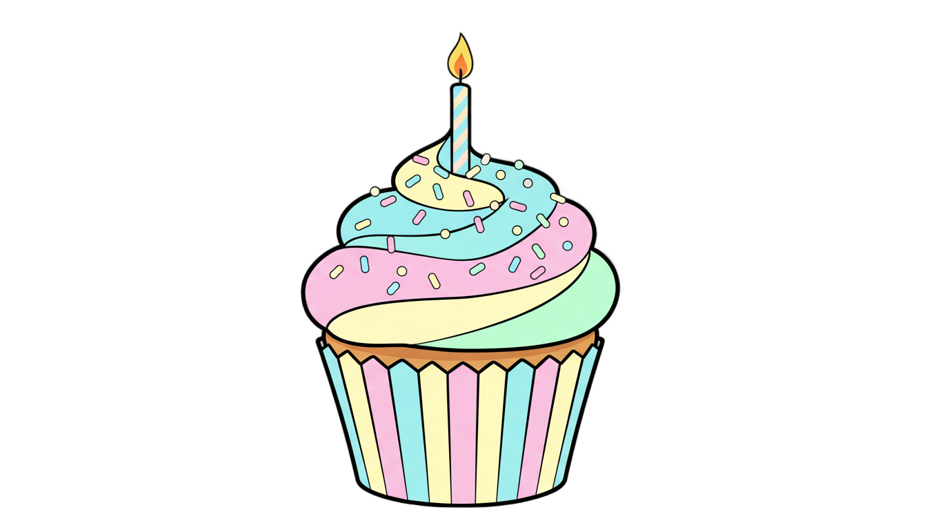 birthday cupcake clipart png PNG transparent background