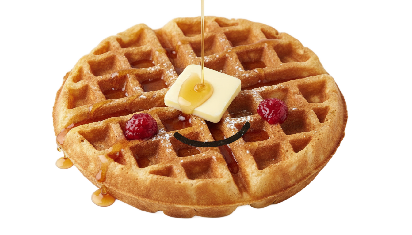 cute waffle png PNG transparent background