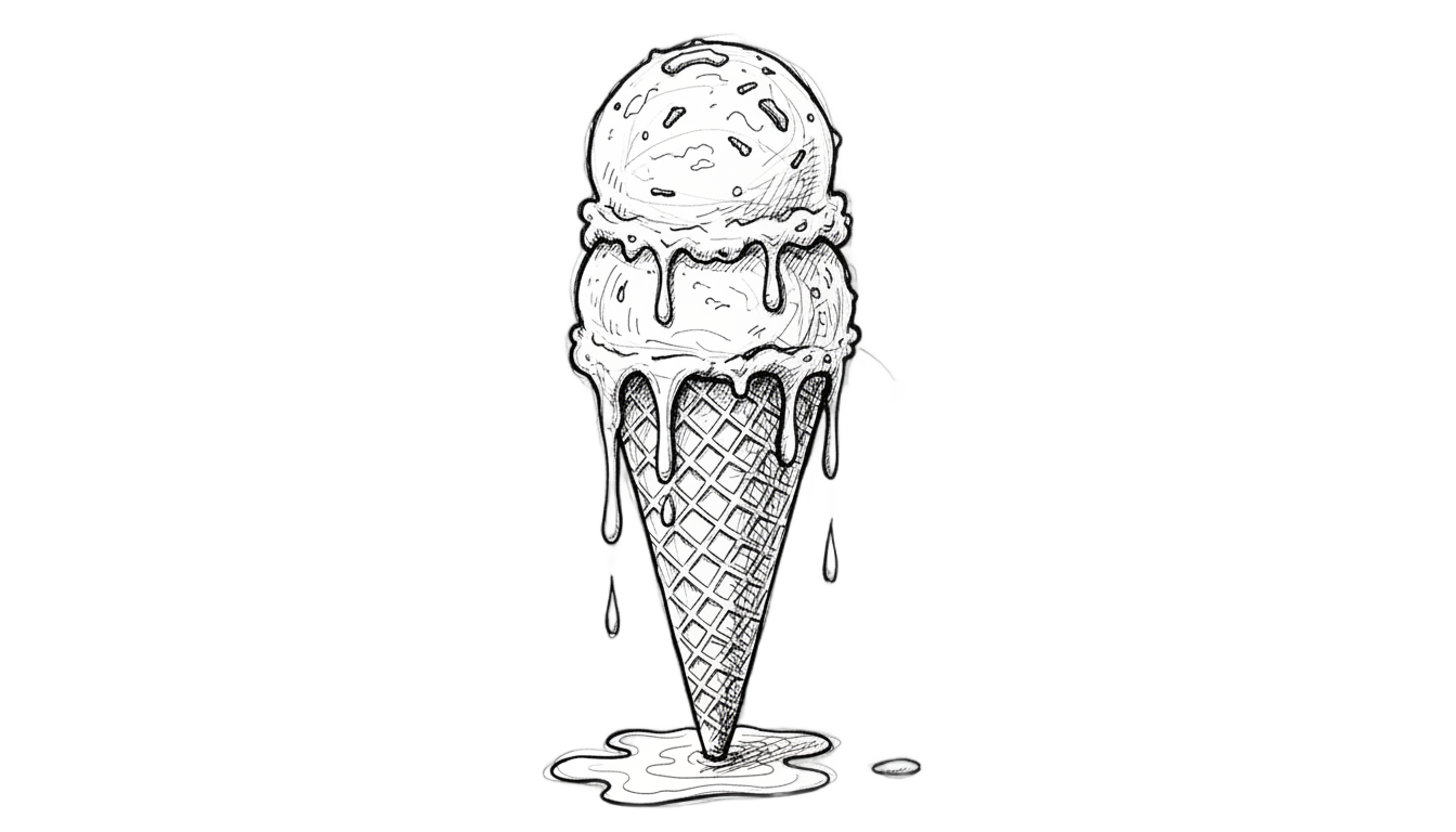 ice cream sketch png PNG transparent background