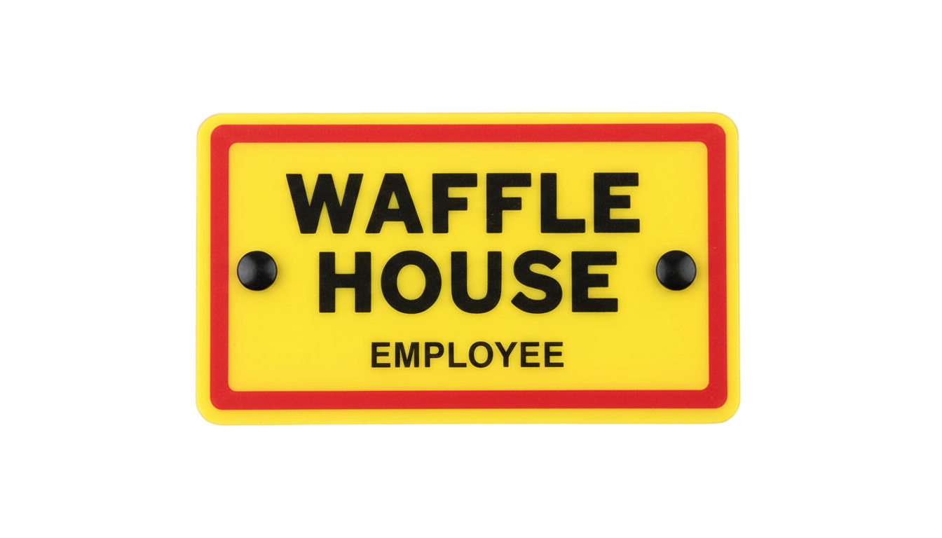 waffle house name tag png PNG transparent background