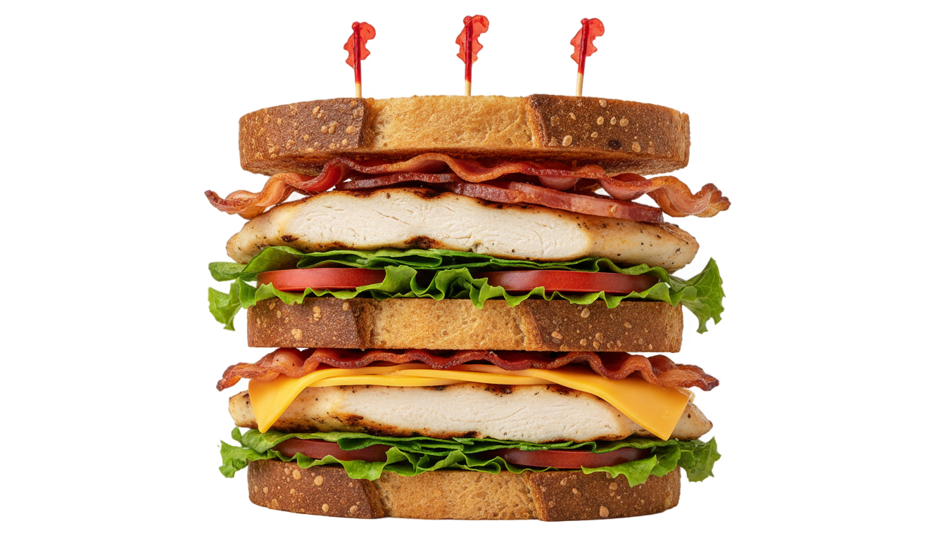 chicken club sandwich png PNG transparent background