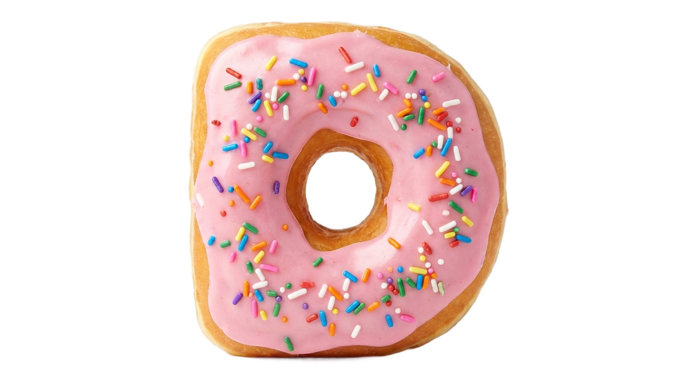 donut font png PNG transparent background