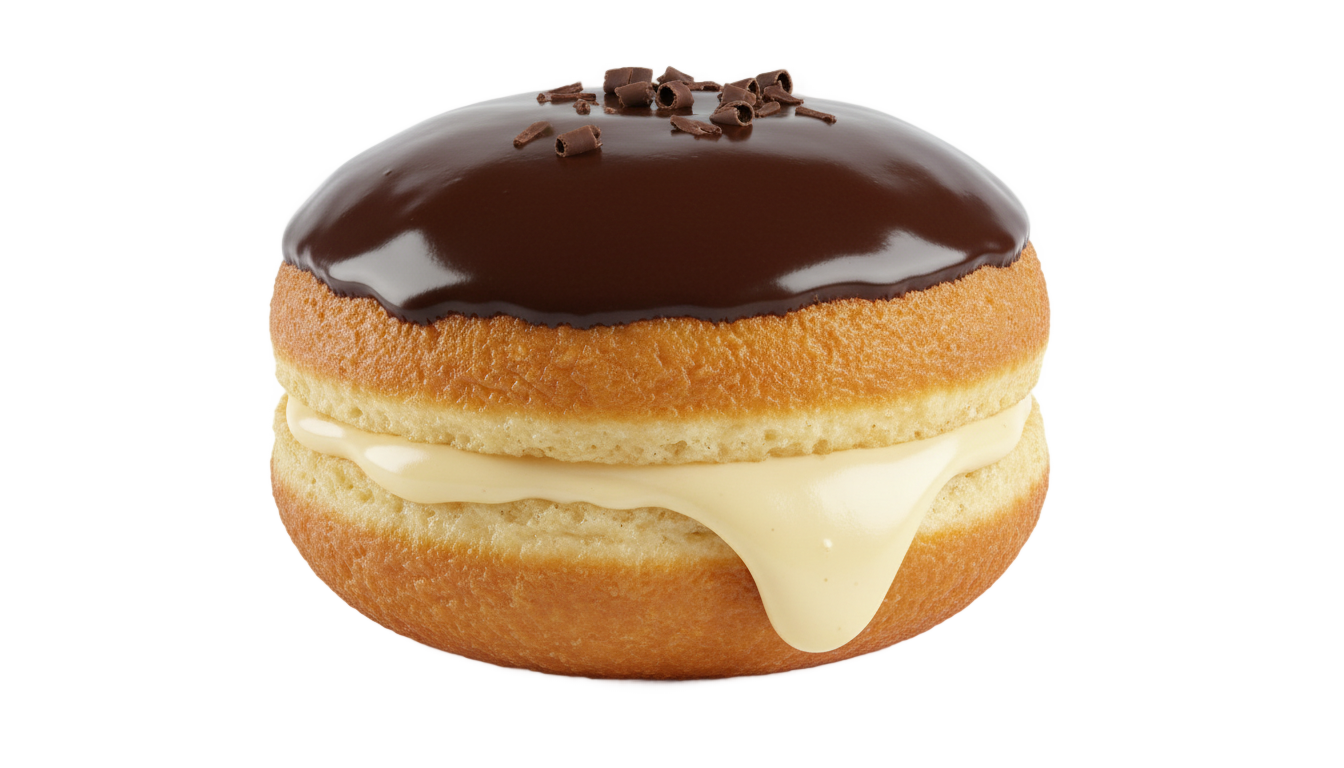 boston cream donut png PNG transparent background