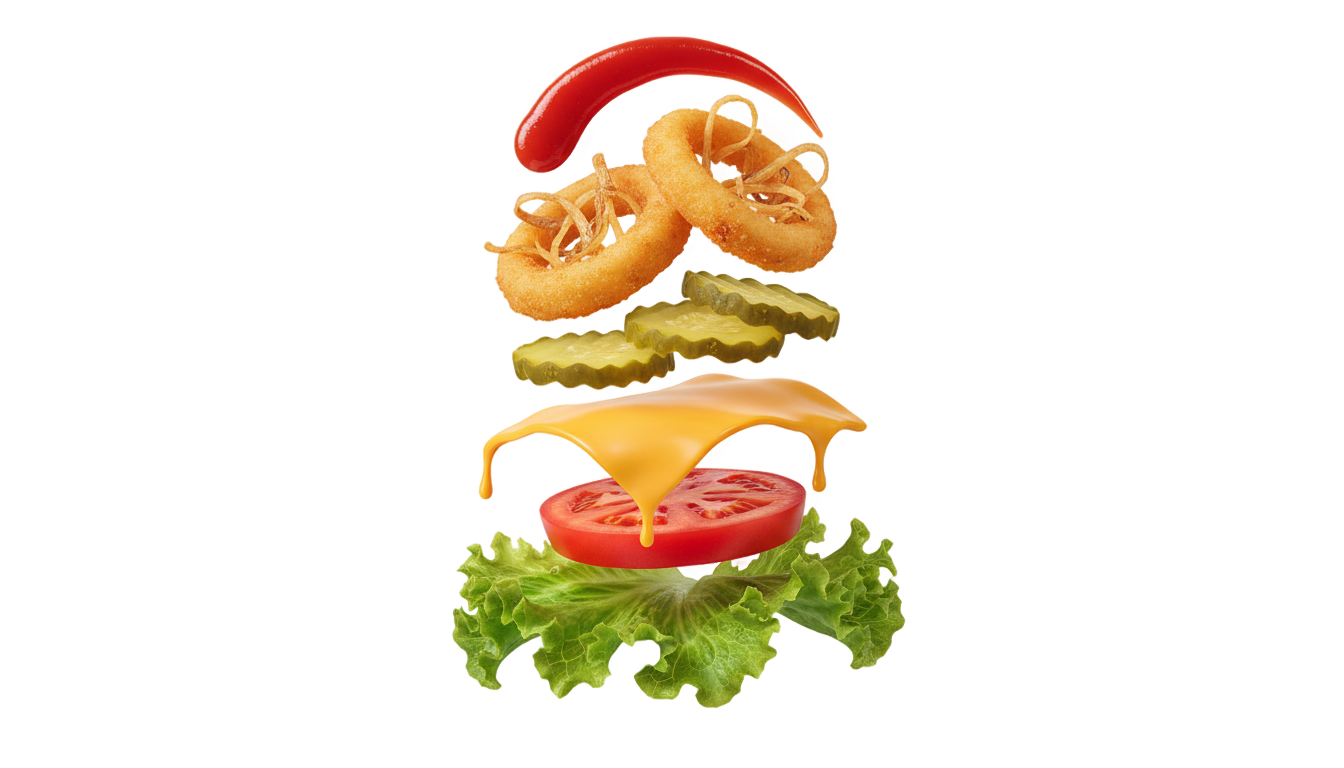 burger toppings png PNG transparent background