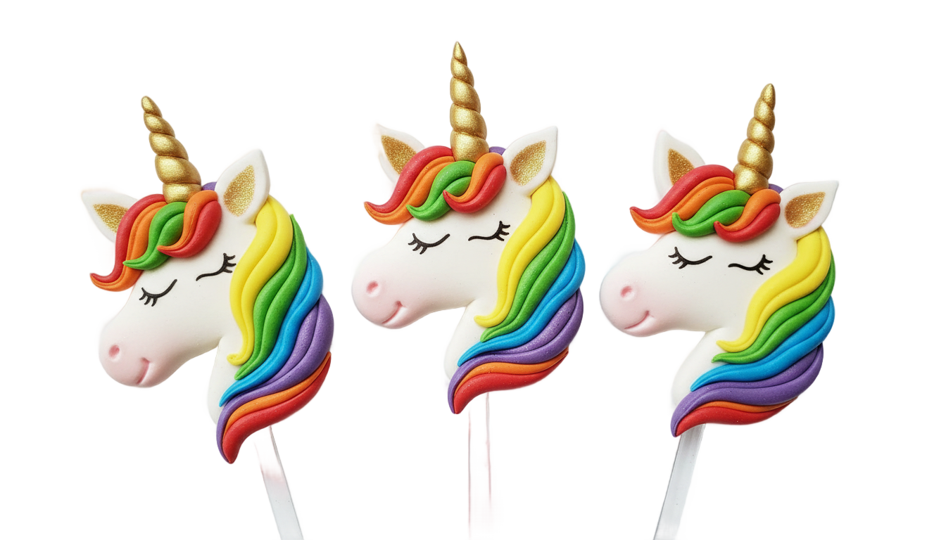 unicorn cupcake toppers png PNG transparent background