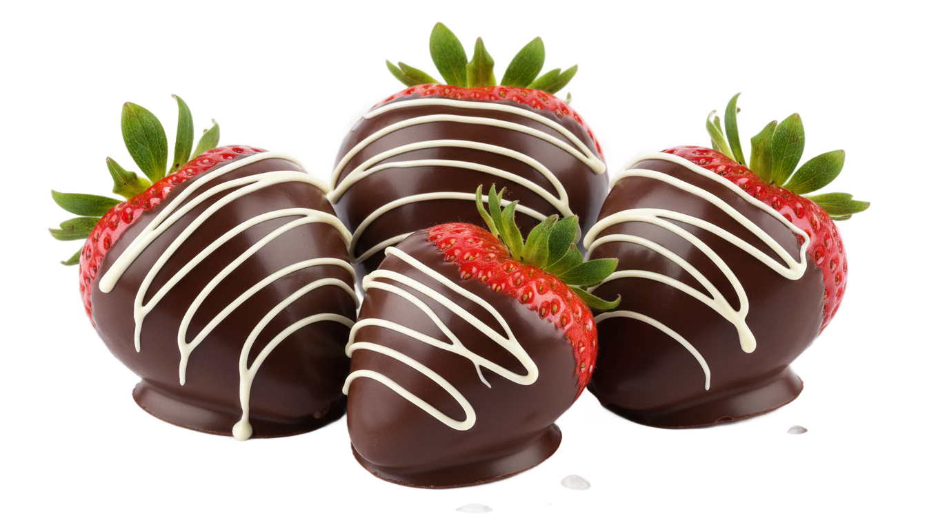 chocolate strawberries png PNG transparent background