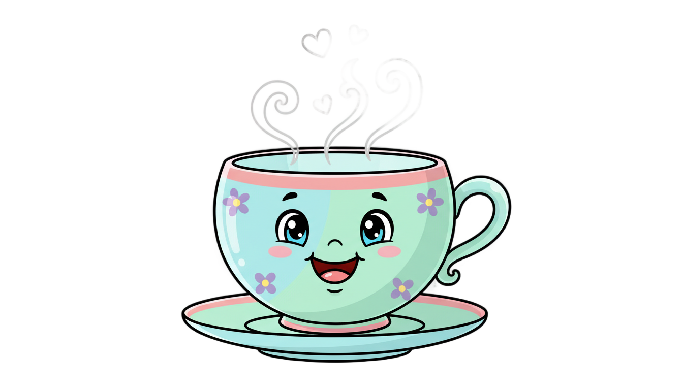 cartoon tea cup png PNG transparent background