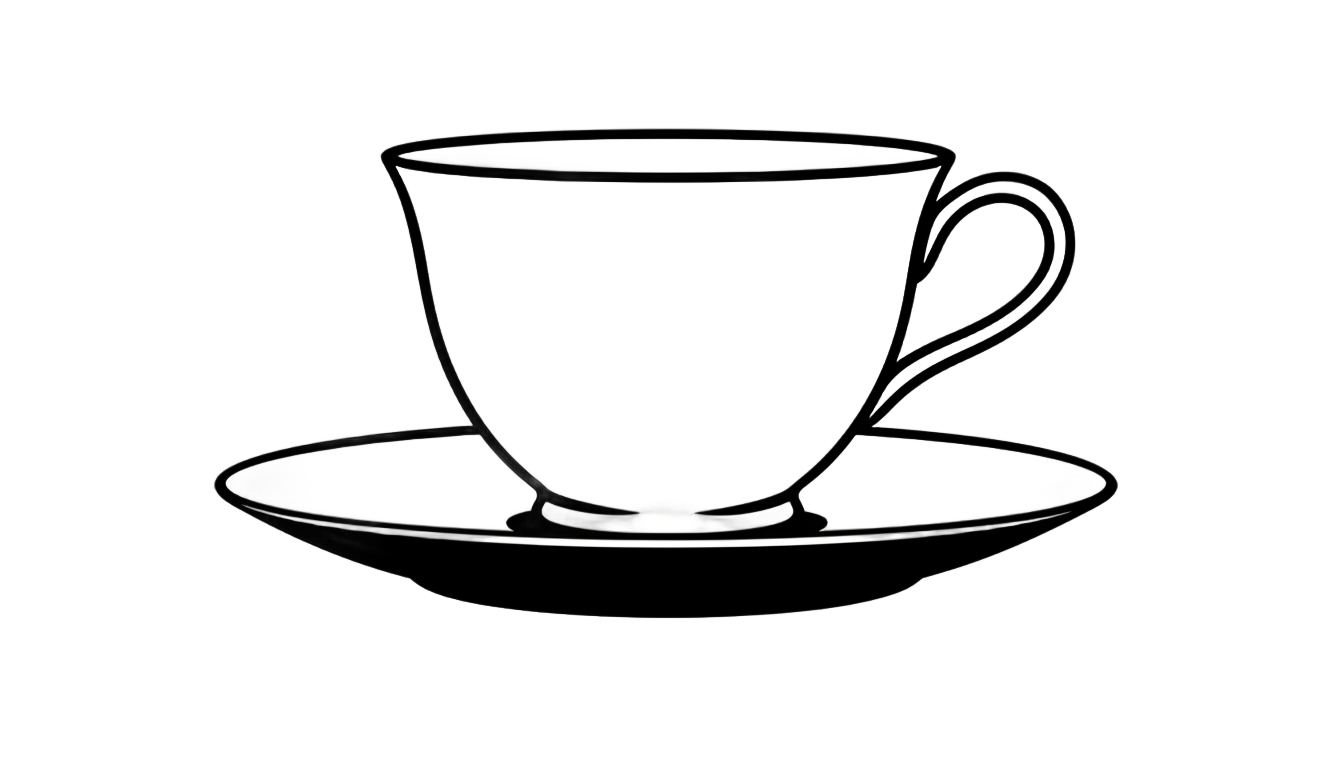 tea cup silhouette png PNG transparent background