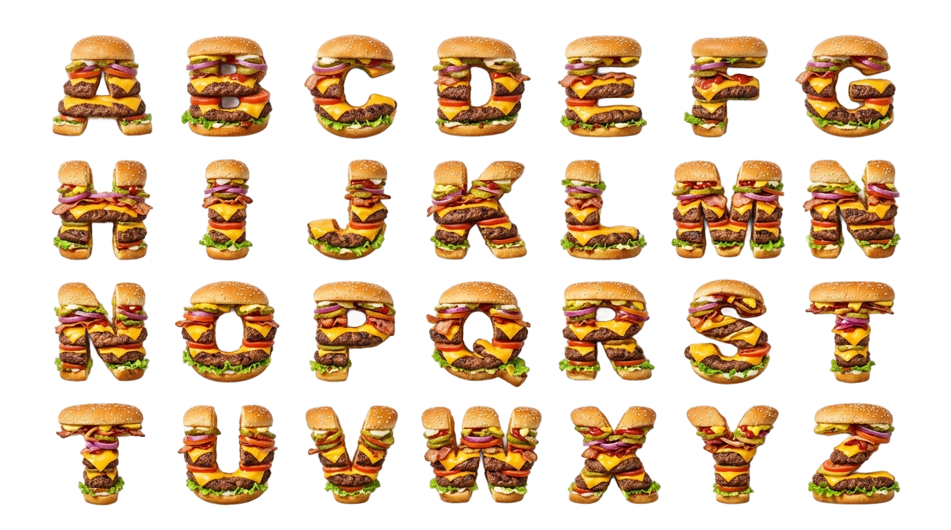 burger font png PNG transparent background