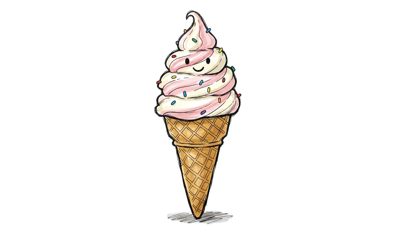 ice cream doodle png PNG transparent background