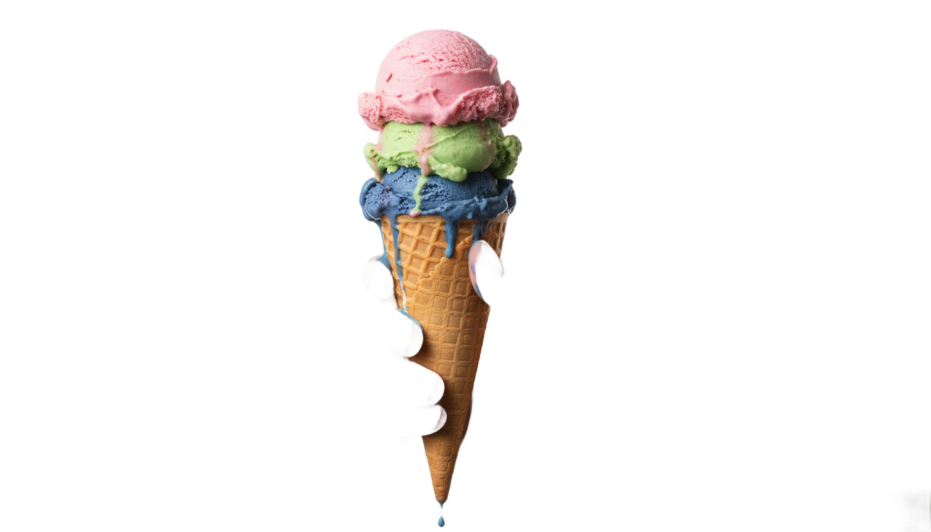 hand holding ice cream cone png PNG transparent background