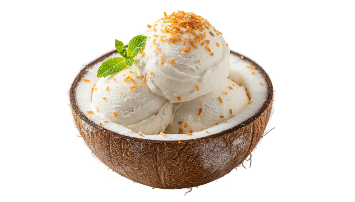 coconut ice cream png PNG transparent background