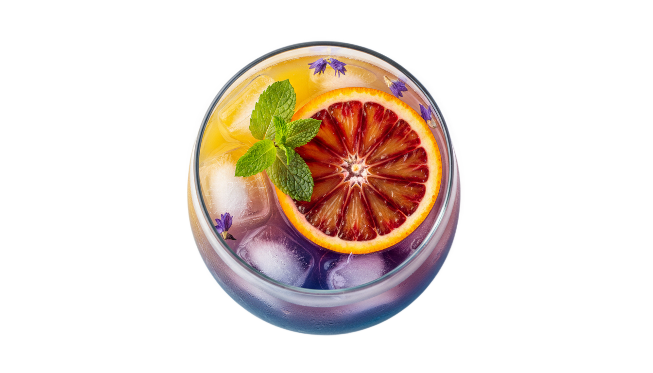 cocktail top view png PNG transparent background
