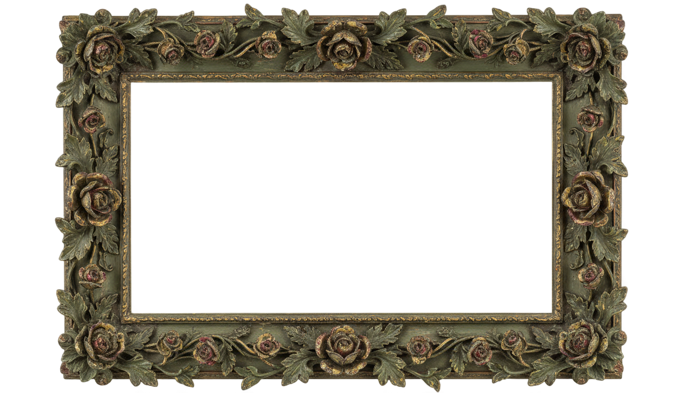 frame floral vintage png PNG transparent background