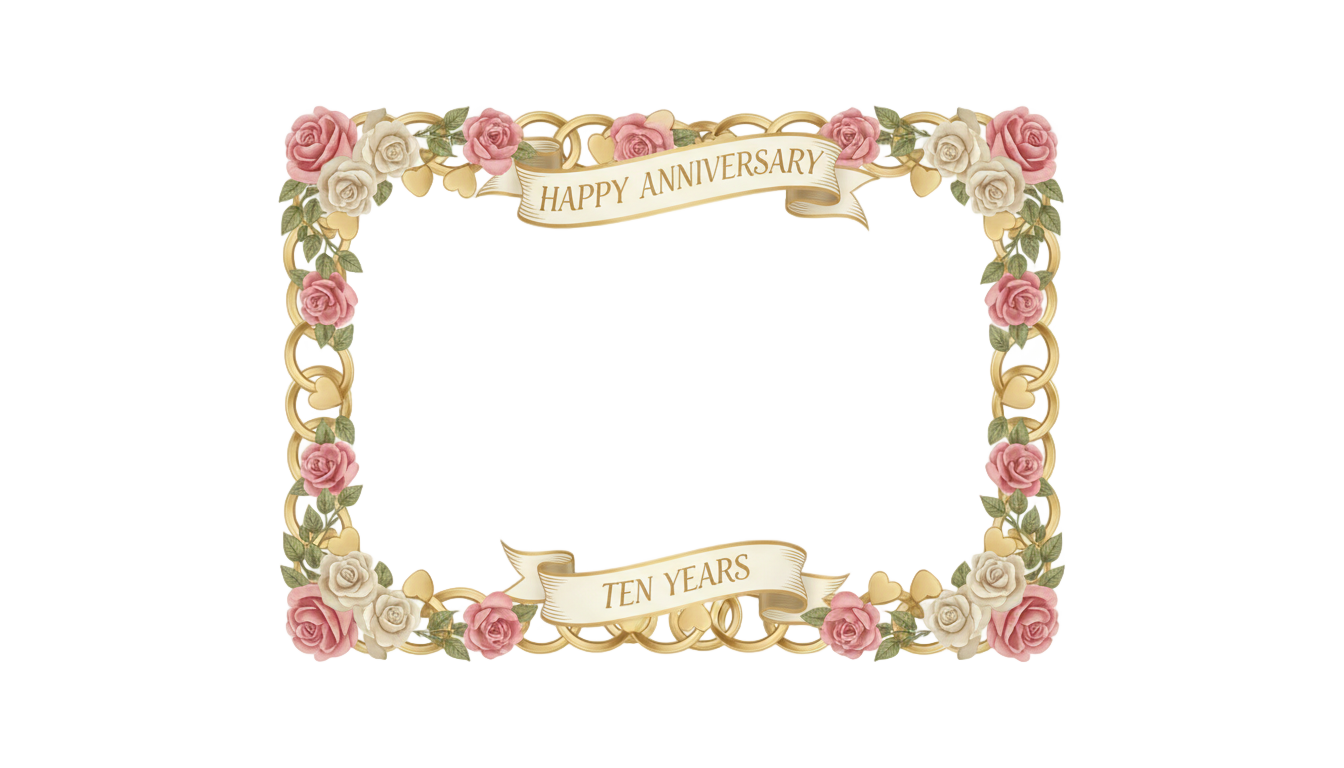 wedding anniversary photo frame png PNG transparent background