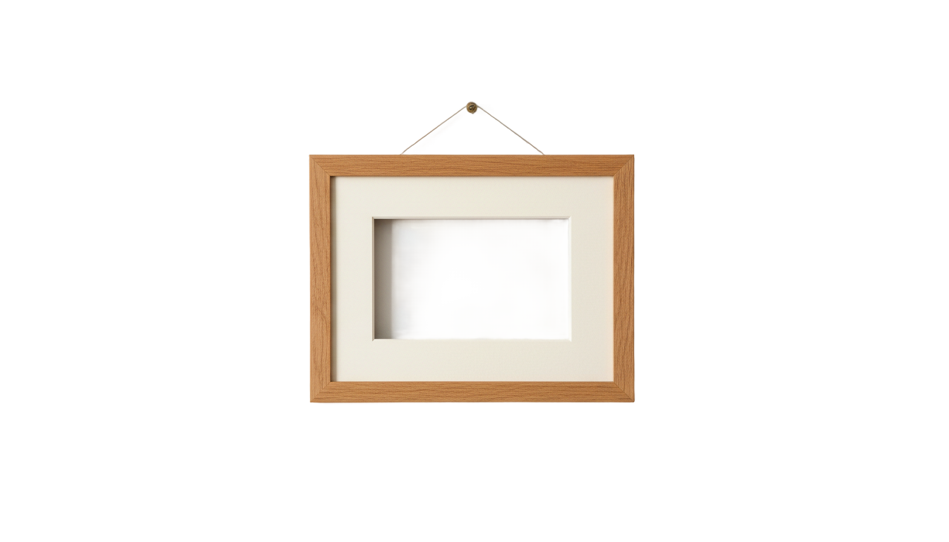 photo frame on wall png PNG transparent background