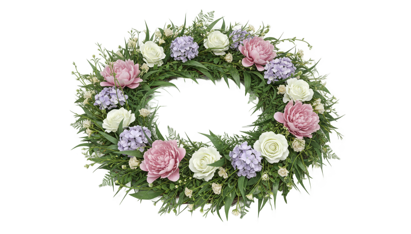 wreath of flowers png PNG transparent background