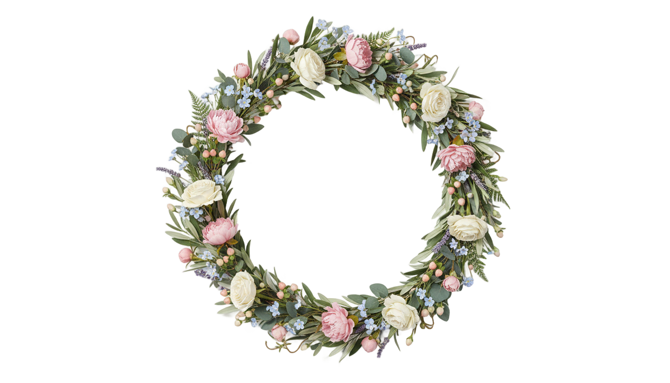 floral wreath clipart png PNG transparent background